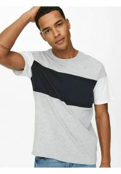 Only & Sons T-shirt Imprimé - Light Grey Melange -Only & Sons Soldes Boutique dcd830ecd9514cc79e20ffad23636335
