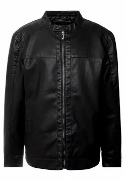 Only & Sons ONSMIKE RACER JACKET - Veste En Similicuir - Black -Only & Sons Soldes Boutique dd3b1a77b6af4328b3eab28f1a92202c