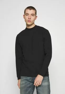Only & Sons ONSVILMOS LIFE REG MOCK NECK TEE - T-shirt à Manches Longues - Black