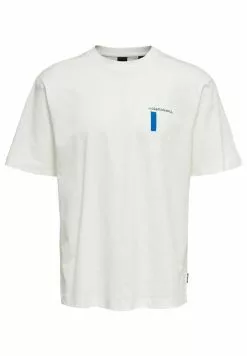 Only & Sons ONSWILBERT TEE - T-shirt Imprimé - Bright White -Only & Sons Soldes Boutique dee0fdde877546aea7714aa8dfbdefa6