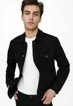 Only & Sons Veste En Jean - Black -Only & Sons Soldes Boutique dee5a8201f38446bb5b17a14e7964957