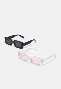 Only & Sons ONSSUNGLASS 2 PACK UNISEX - Lunettes De Soleil - Black/black /pink/transparent