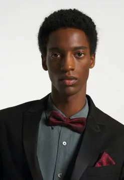 Only & Sons ONSTROY PATTERN BOW TIE SET - Noeud Papillon - Merlot