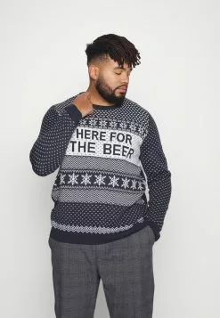 Only & Sons ONSXMAS GRUMPY BEER - Pullover - Dark Navy