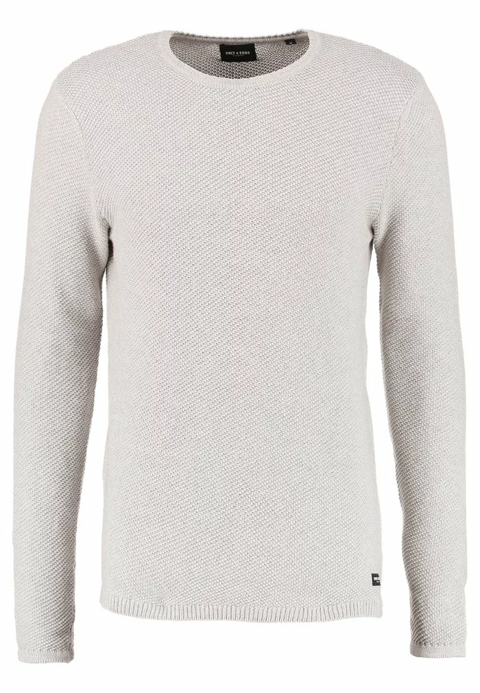 Only & Sons ONSDAN STRUCTURE CREW NECK - Pullover - Light Grey Melange 6 Only & Sons ONSDAN STRUCTURE CREW NECK - Pullover - Light Grey Melange – Image 6