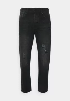 Only & Sons ONSAVI BEAM TAP - Jeans Fuselé - Black Denim