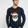 Only & Sons ONSXMAS FUNNY BADGE - Pullover - Blue Nights