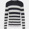 Only & Sons ONSDON STRIPED CREW NECK - Pullover - Dark Navy