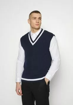 Only & Sons ONSASHER LIFE STRUC MIX VEST - Pullover - Dark Navy -Only & Sons Soldes Boutique ee83c885eafa4437a515d1c589df1b77