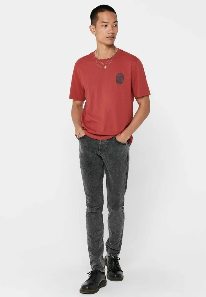 Only & Sons T-shirt Imprimé - Cinnabar 2 Only & Sons T-shirt Imprimé - Cinnabar – Image 2