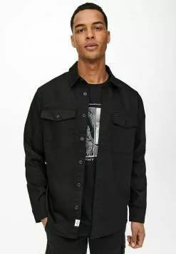 Only & Sons EINFARBIGES CARGO- - Chemise - Black -Only & Sons Soldes Boutique f0a4b9817da3470db878946b4e395099