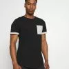 Only & Sons ONSMATT LIFE LONGY CONTRAST TEE - T-shirt Imprimé - Black