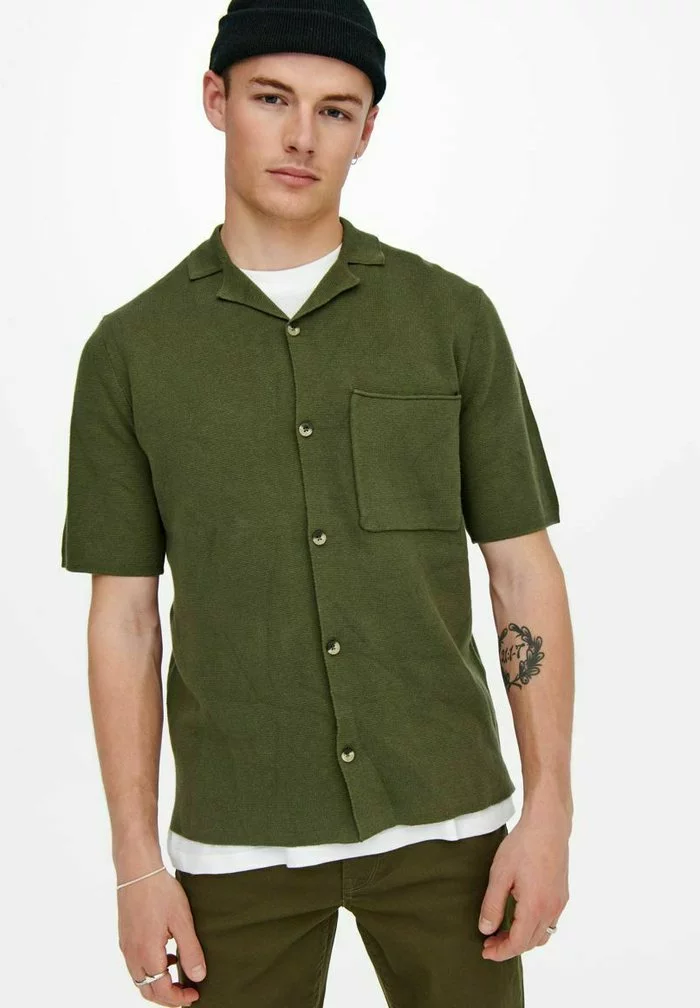 Only & Sons Chemise - Olive Night 4 Only & Sons Chemise - Olive Night – Image 4