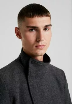 Only & Sons ONSOSCAR COAT - Manteau Classique - Dark Grey Melange -Only & Sons Soldes Boutique f1764ecfe48e44d4b0362c68a72834a5