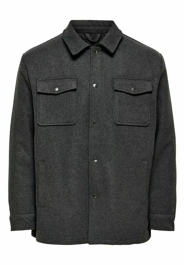 Only & Sons Veste Légère - Dark Grey Melange 7 Only & Sons Veste Légère - Dark Grey Melange – Image 7