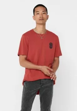 Only & Sons T-shirt Imprimé - Cinnabar