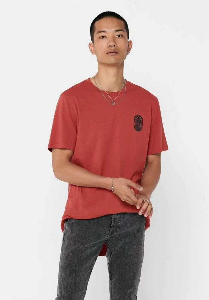 Only & Sons T-shirt Imprimé - Cinnabar 1 Only & Sons T-shirt Imprimé - Cinnabar
