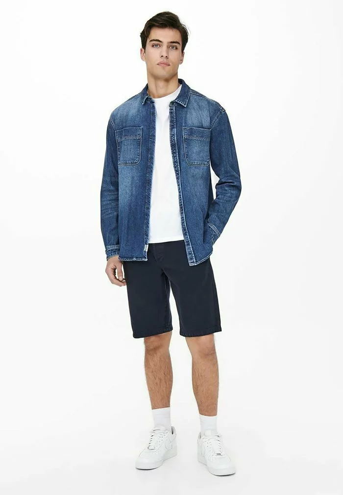 Only & Sons OVERSHIRT - Chemise - Blue Denim 1 Only & Sons OVERSHIRT - Chemise - Blue Denim