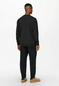 Only & Sons ONSKENNETH LIFE AOP SWEAT NF - Sweatshirt - Dark Navy -Only & Sons Soldes Boutique f6af2869439b46ddb948deafd9258f78