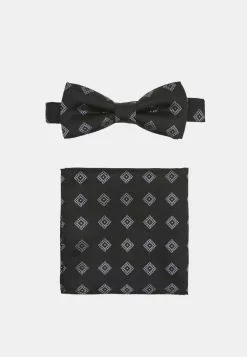 Only & Sons ONSTROY PATTERN BOW TIE SET - Noeud Papillon - Black