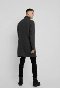 Only & Sons ONSOSCAR COAT - Manteau Classique - Dark Grey Melange -Only & Sons Soldes Boutique fb5de51cb62f4b1d9c8be4b14dc1e9ef