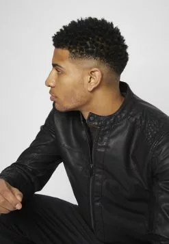 Only & Sons ONSMIKE RACER JACKET - Veste En Similicuir - Black -Only & Sons Soldes Boutique fcd096555a5a40a6ad751349ec2cbc21