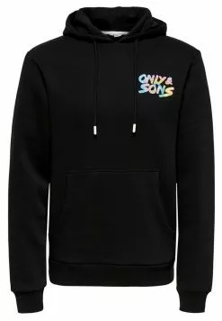Only & Sons Sweat à Capuche - Black -Only & Sons Soldes Boutique fe81164d3b8d42eb87a03a50100a408c
