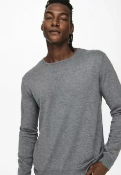 Only & Sons ONSWYLER LIFE CREW - Pullover - Medium Grey Melange -Only & Sons Soldes Boutique fe87828a276f44ee920d519f4d84cef3