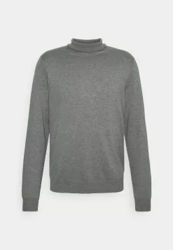 Only & Sons ONSWYLER LIFE ROLL NECK - Pullover - Medium Grey Melange