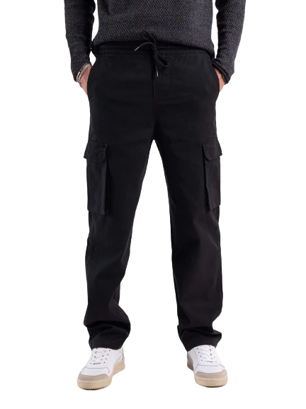 Only & Sons Soldes Boutique -Only & Sons Soldes Boutique ONLYSONS Pantalone cargo loose fit con coulisse in vita SINUS 22028838 Black 6 removebg preview